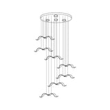 Modern Seagull Pendant Light Multi Head Glass Bird Chandelier for High Ceilings