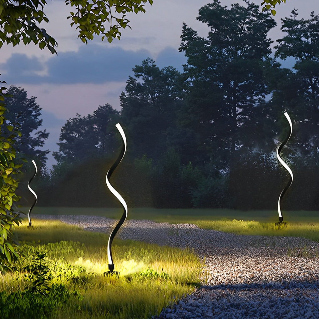 Modern Seaweed Design Outdoor LED Solar Lawn Light Waterproof Pathway Lighting for Garden