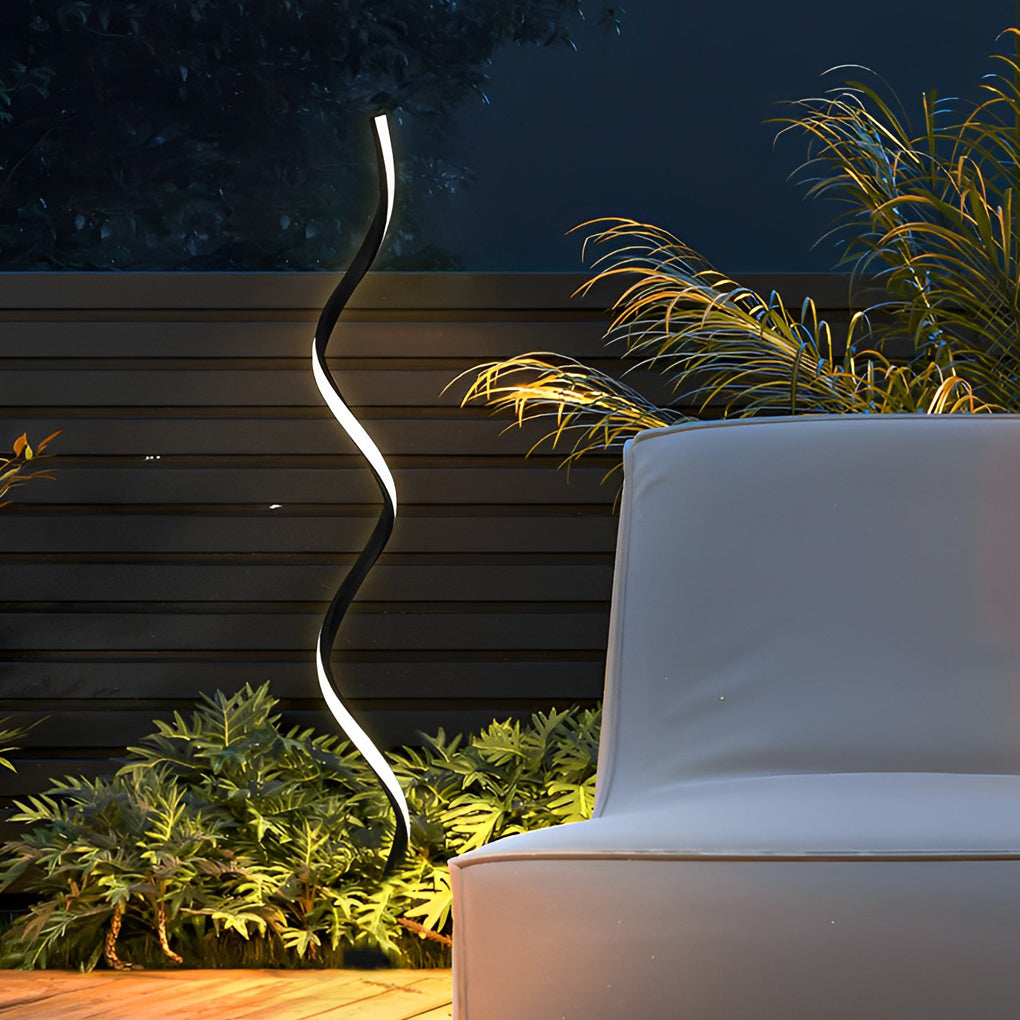 Modern Seaweed Design Outdoor LED Solar Lawn Light Waterproof Pathway Lighting for Garden