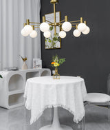 Modern Selva Glass Globe Chandelier Gold Finish Pendant Light for Living Room