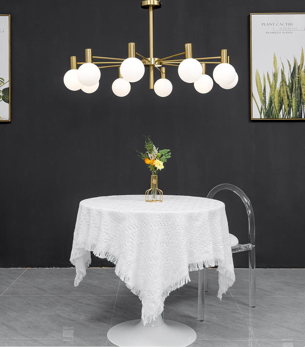 Modern Selva Glass Globe Chandelier Gold Finish Pendant Light for Living Room