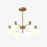 Modern Selva Glass Globe Chandelier Gold Finish Pendant Light for Living Room