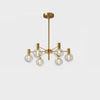 Modern Selva Glass Globe Chandelier Gold Finish Pendant Light for Living Room