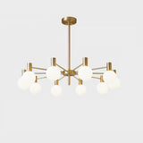 Modern Selva Glass Globe Chandelier Gold Finish Pendant Light for Living Room