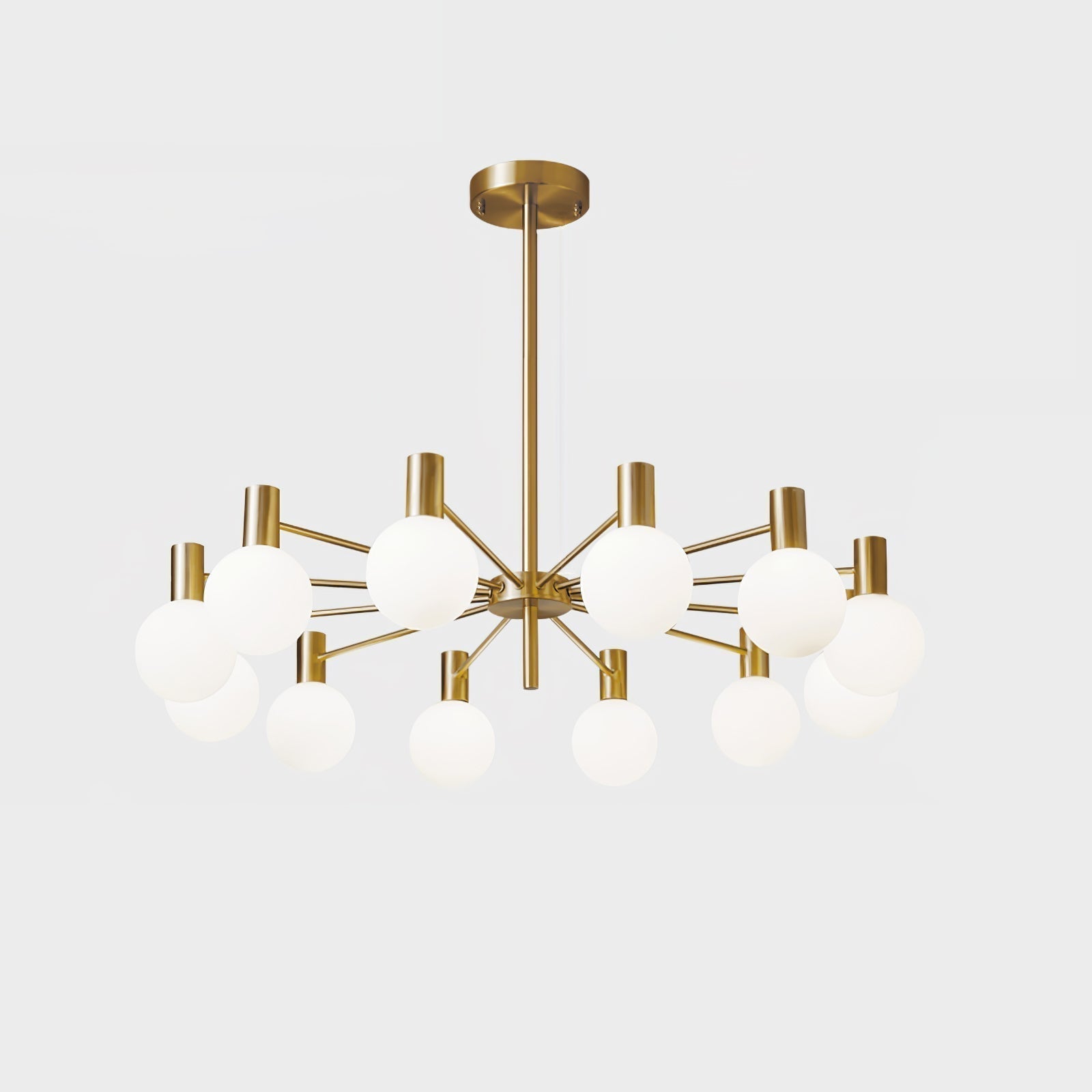 Modern Selva Glass Globe Chandelier Gold Finish Pendant Light for Living Room