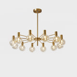Modern Selva Glass Globe Chandelier Gold Finish Pendant Light for Living Room