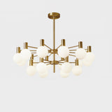 Modern Selva Glass Globe Chandelier Gold Finish Pendant Light for Living Room