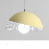 Modern Semi Globular Metal Pendant Light Colorful Kitchen Island Hanging Ceiling Lamp Fixture