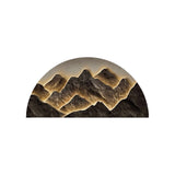 Modern Semicircle LED Illuminated Landscape Wall Art Crystal Porcelain Decorative Painting