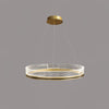 Modern Sendra LED Mesh Chandelier Black and Brass Circular Linear Pendant Light