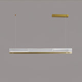 Modern Sendra LED Mesh Chandelier Black and Brass Circular Linear Pendant Light