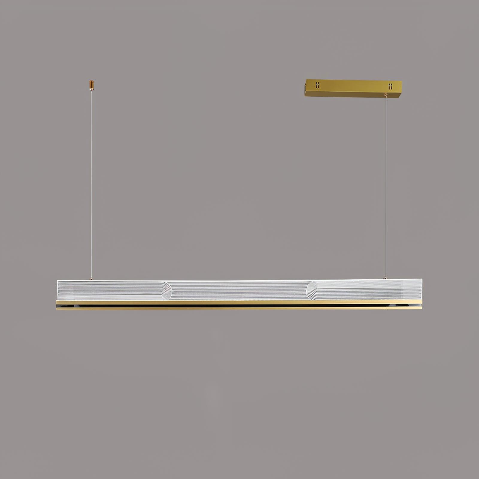 Modern Sendra LED Mesh Chandelier Black and Brass Circular Linear Pendant Light
