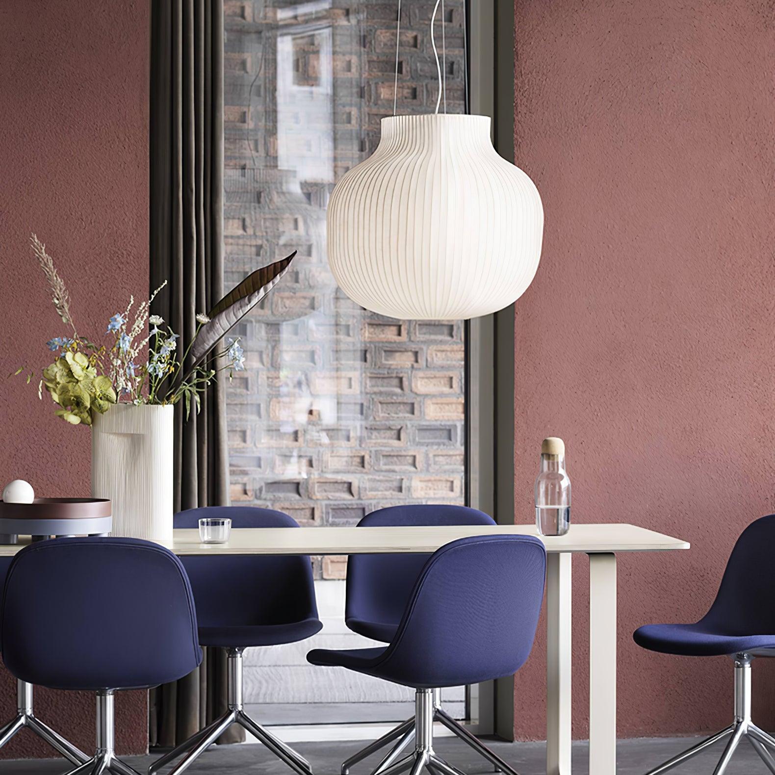 Modern Serica Silk Collection Pendant Light Minimalist Fabric Ceiling Hanging Lamp
