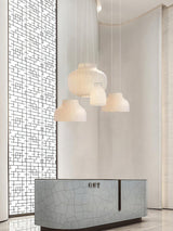 Modern Serica Silk Collection Pendant Light Minimalist Fabric Ceiling Hanging Lamp
