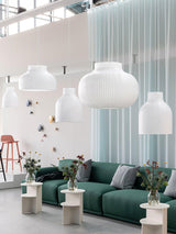 Modern Serica Silk Collection Pendant Light Minimalist Fabric Ceiling Hanging Lamp