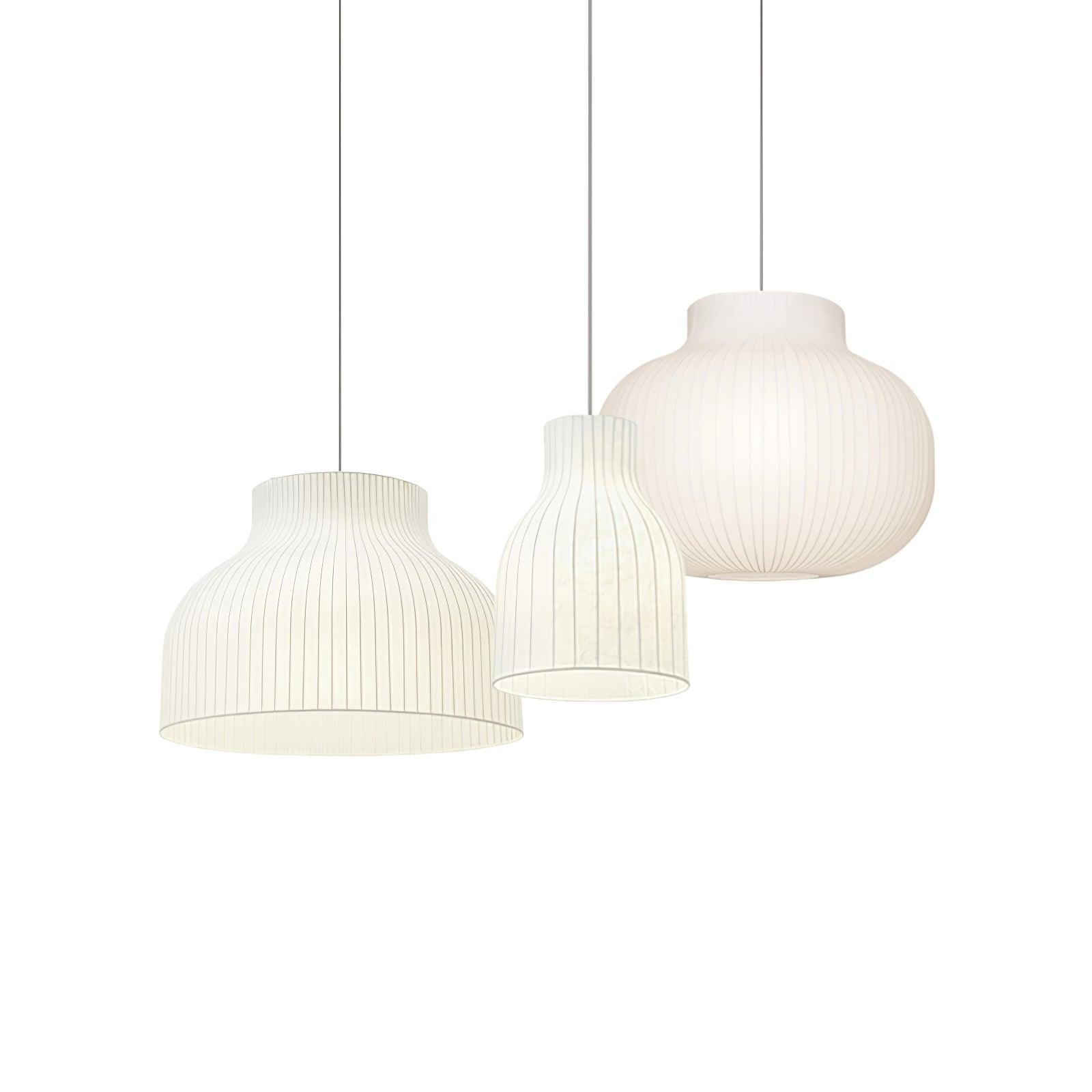 Modern Serica Silk Collection Pendant Light Minimalist Fabric Ceiling Hanging Lamp