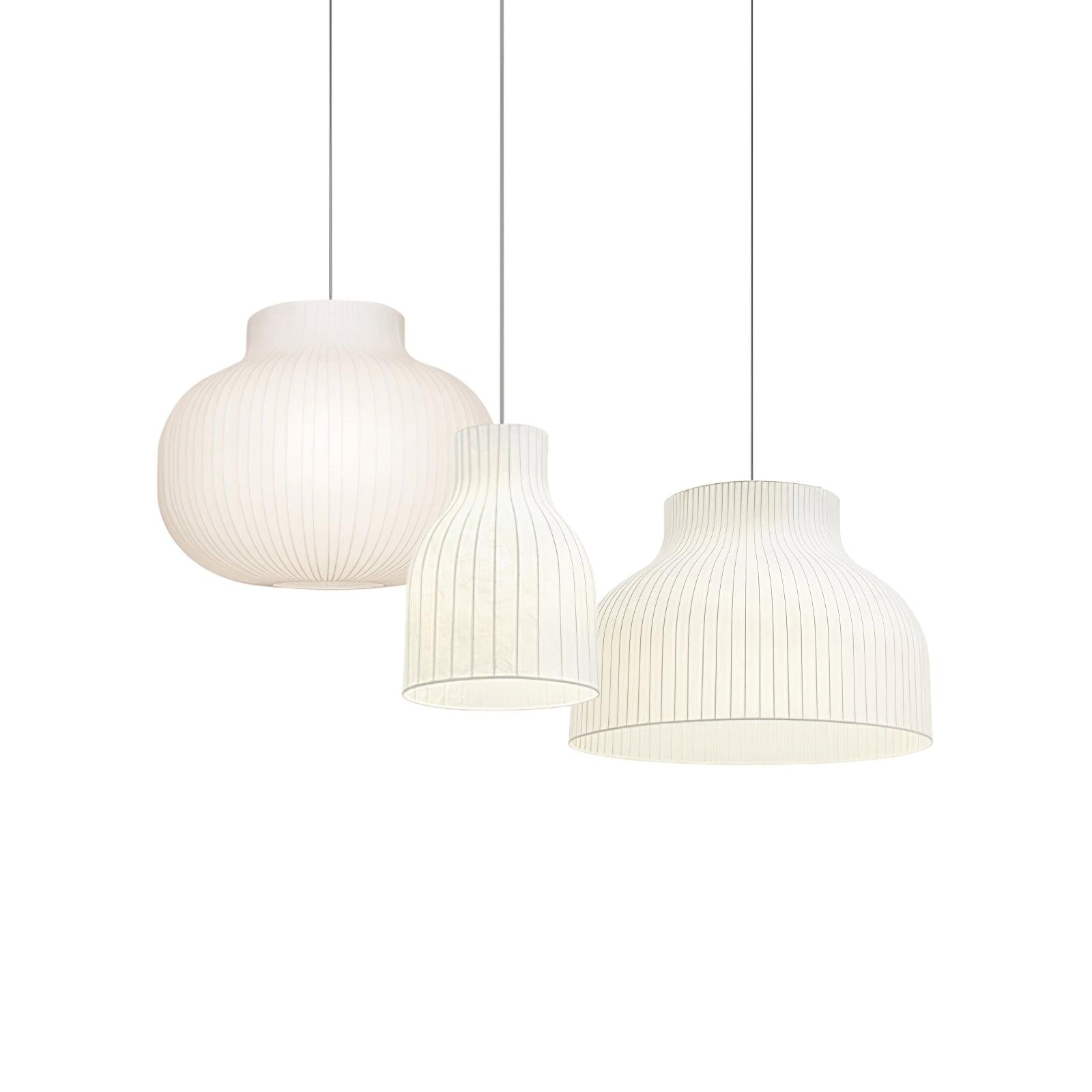 Modern Serica Silk Collection Pendant Light Minimalist Fabric Ceiling Hanging Lamp