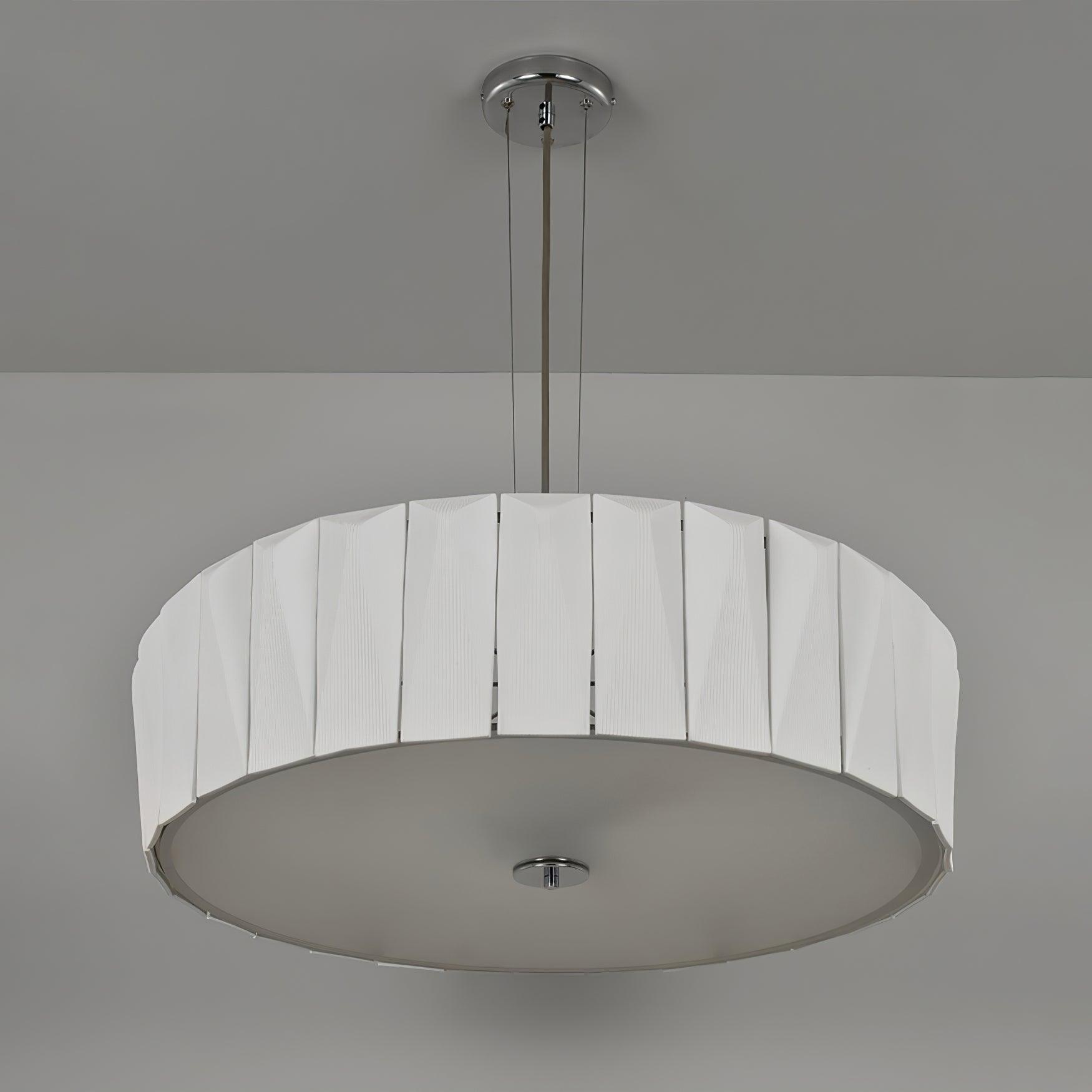 Modern Shard Disc Chandelier Ceramic and Acrylic Integrated Ceiling Light for Luxury Living Spaces