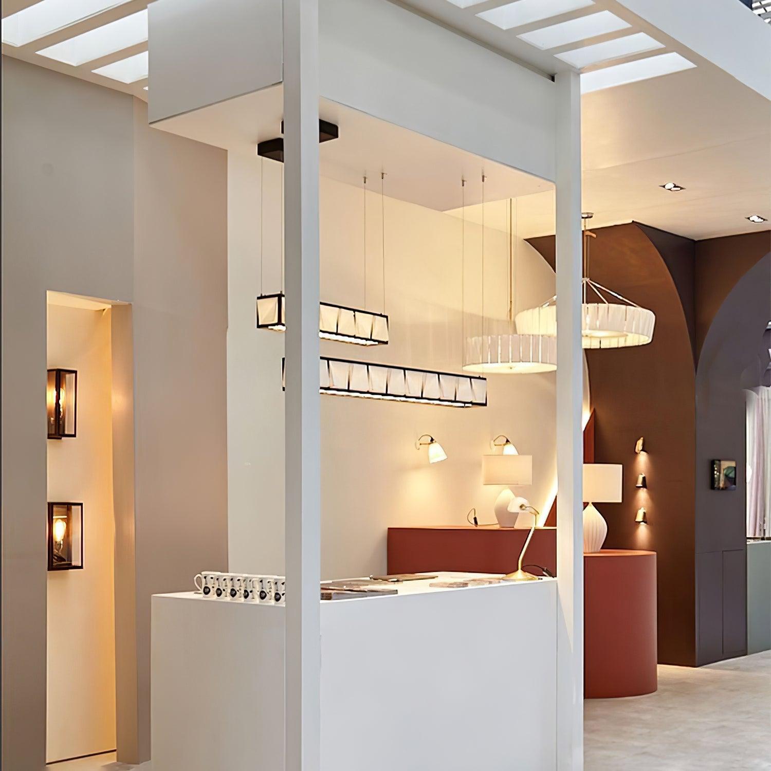Modern Shard Disc Chandelier Ceramic and Acrylic Integrated Ceiling Light for Luxury Living Spaces