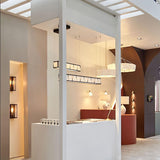 Modern Shard Disc Chandelier Ceramic and Acrylic Integrated Ceiling Light for Luxury Living Spaces
