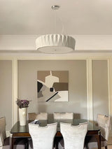 Modern Shard Disc Chandelier Ceramic and Acrylic Integrated Ceiling Light for Luxury Living Spaces