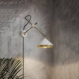 Modern Shear Plug In Wall Sconce Task Lighting with Metal Shade for Bedroom and Kitchen
