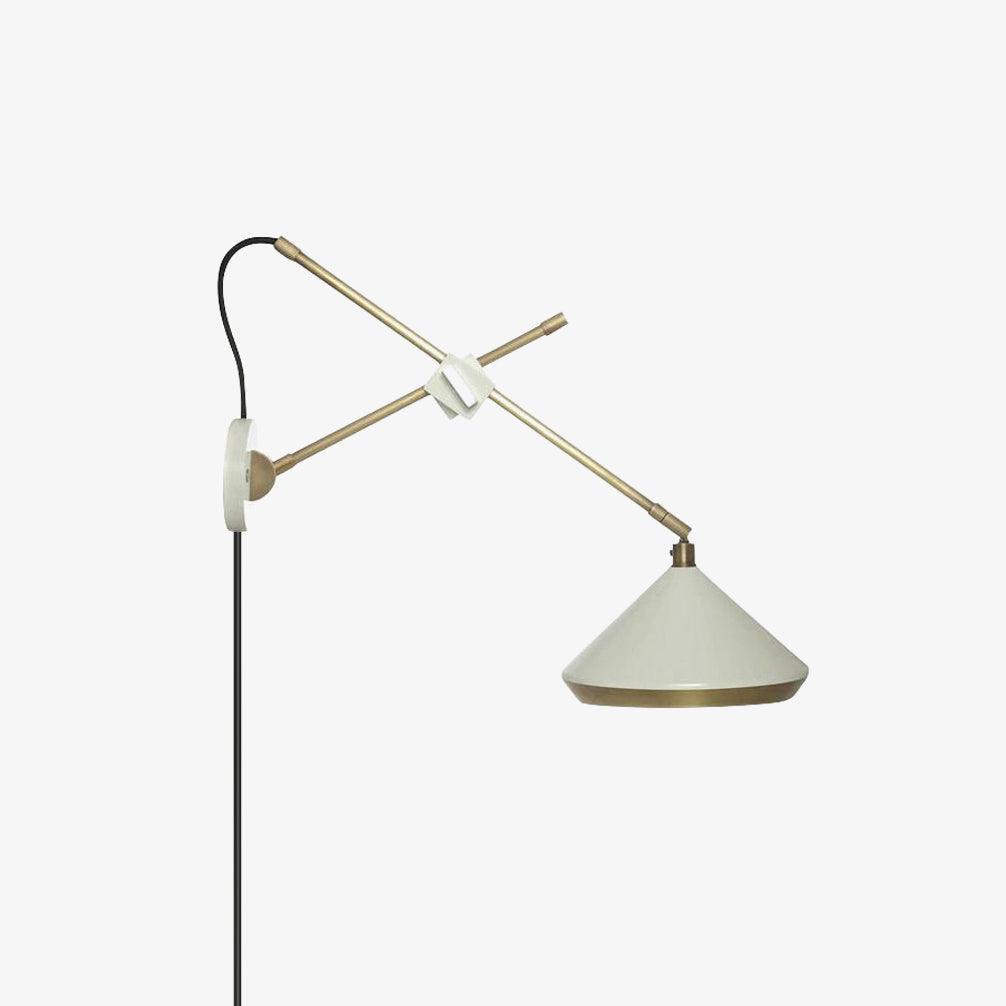 Modern Shear Plug In Wall Sconce Task Lighting with Metal Shade for Bedroom and Kitchen