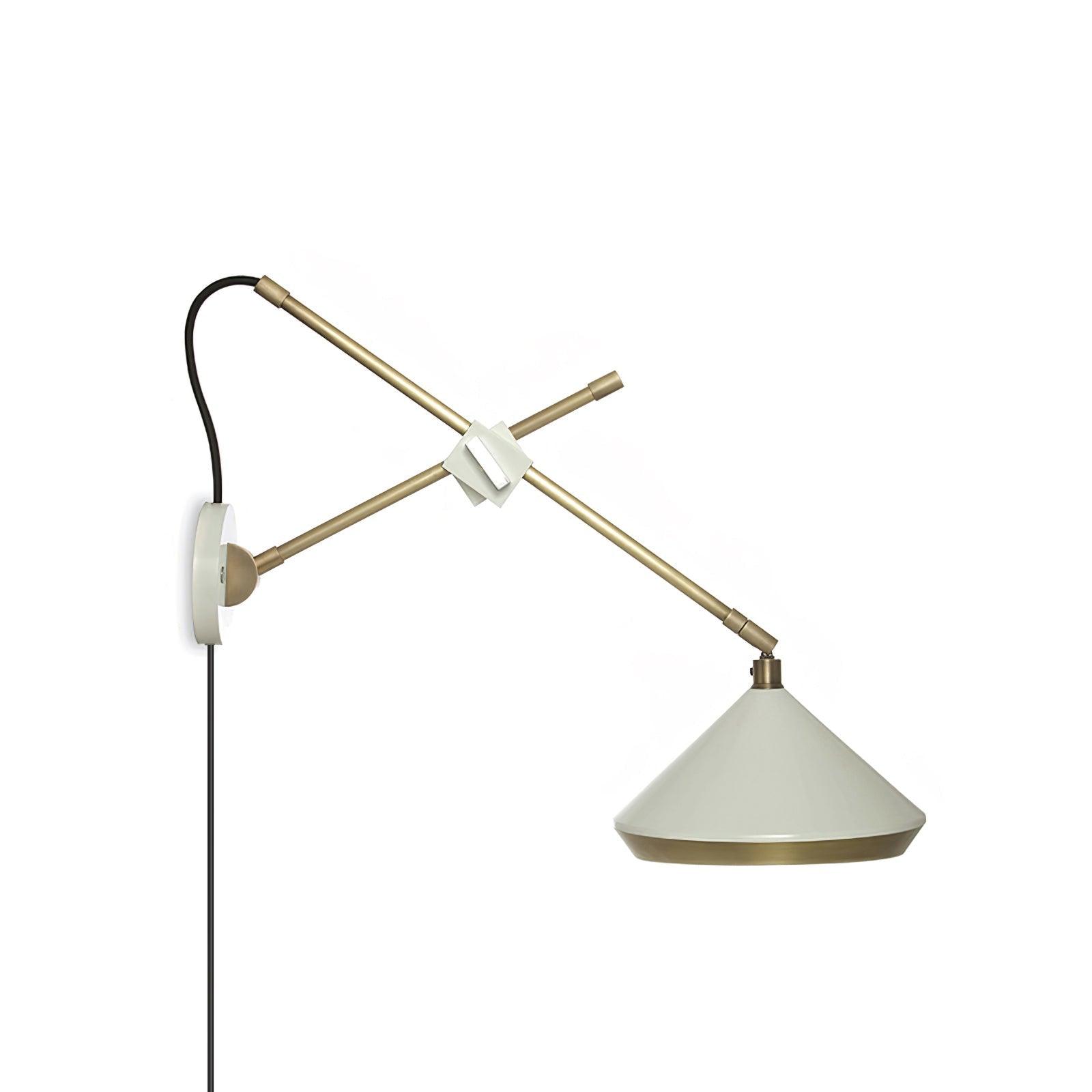 Modern Shear Plug In Wall Sconce Task Lighting with Metal Shade for Bedroom and Kitchen