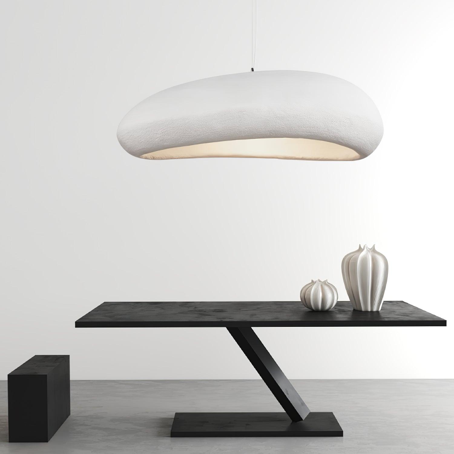 Modern Shinto Cloud Pendant Light White Sculptural Floating Hanging Ceiling Lamp