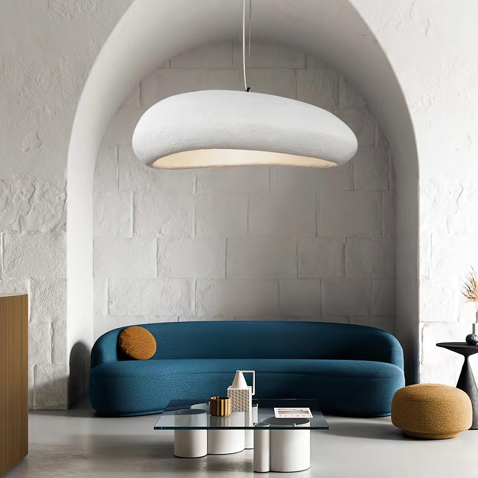Modern Shinto Cloud Pendant Light White Sculptural Floating Hanging Ceiling Lamp
