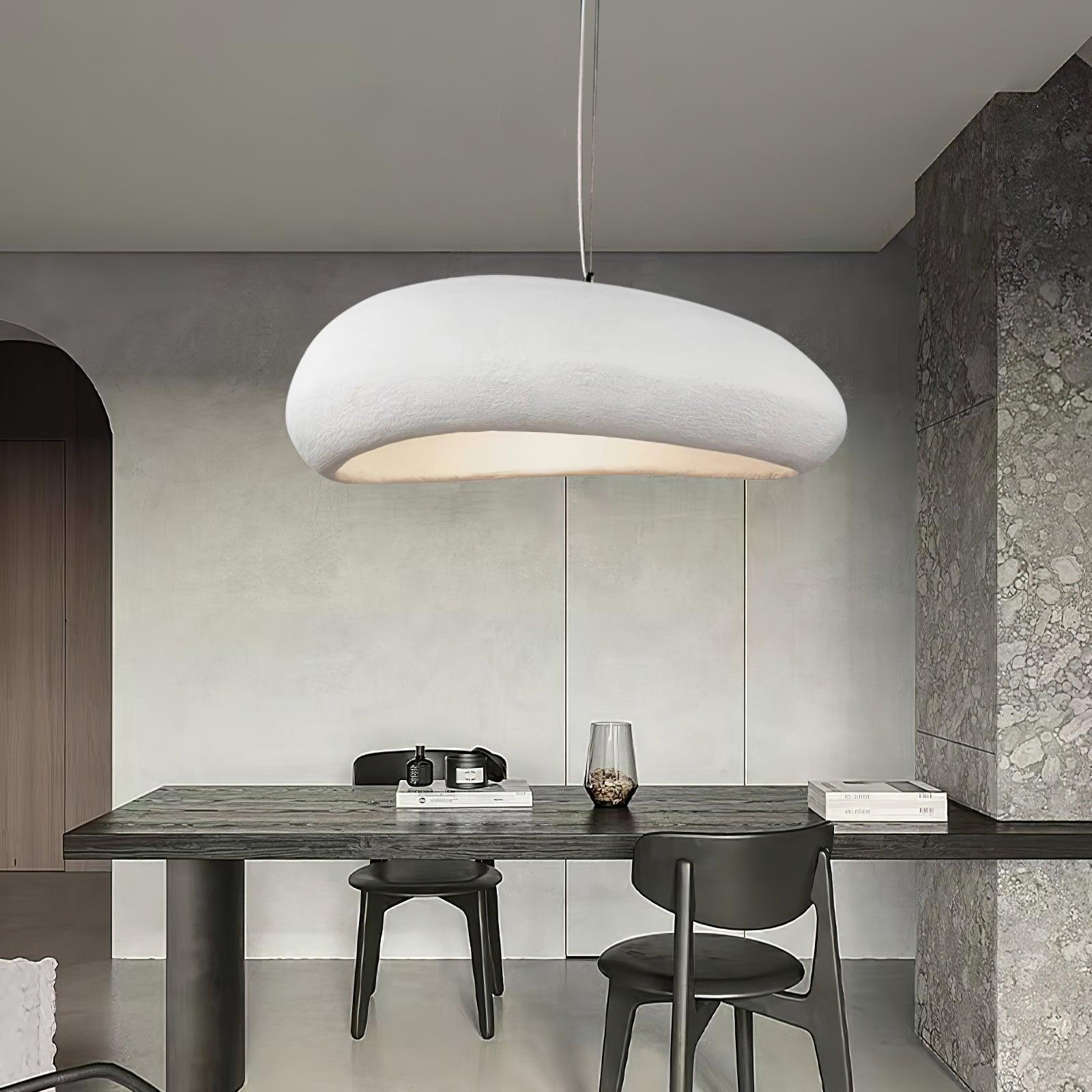 Modern Shinto Cloud Pendant Light White Sculptural Floating Hanging Ceiling Lamp