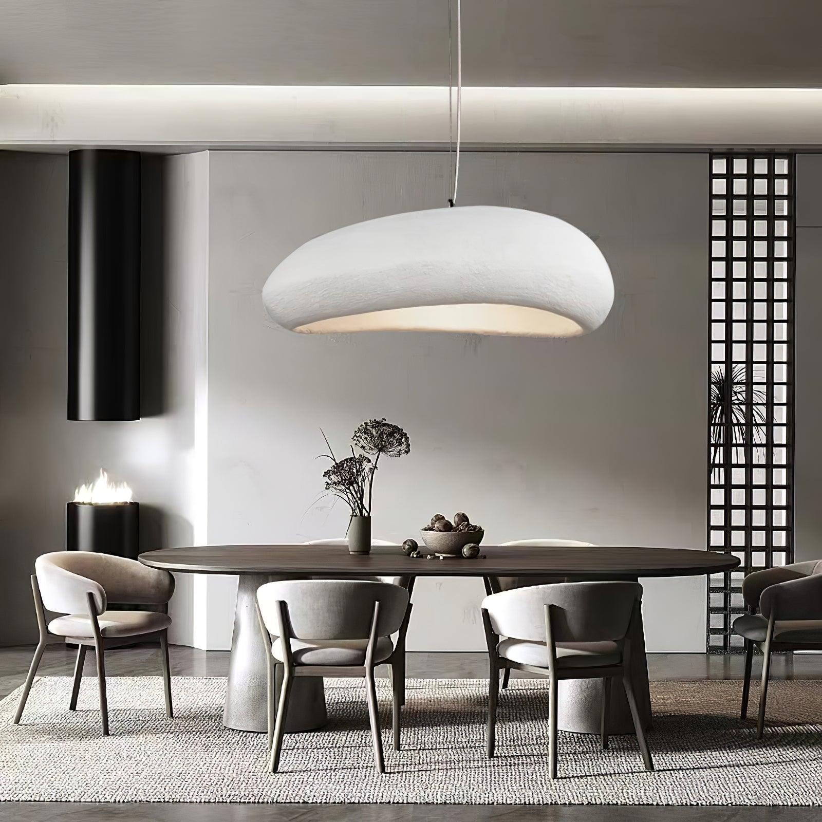 Modern Shinto Cloud Pendant Light White Sculptural Floating Hanging Ceiling Lamp