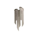 Modern Silver Chain Tassel Wall Sconce Decorative Aluminum Fringe Light for Living Room Bedroom Set of 2
