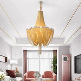 Modern Silver Lantern Chandelier Metal 6 Light LED Ceiling Hanging Pendant for Dining Room