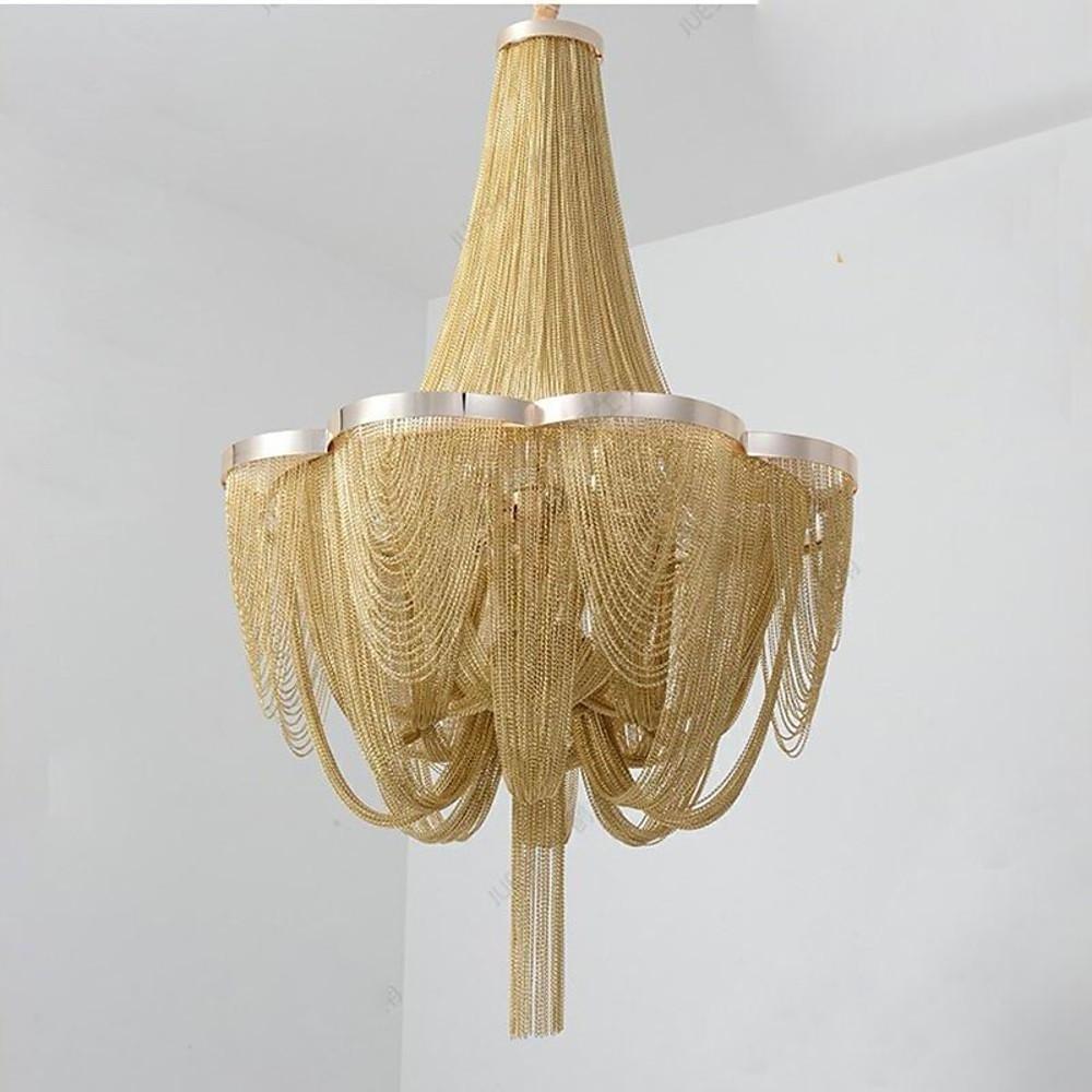 Modern Silver Lantern Chandelier Metal 6 Light LED Ceiling Hanging Pendant for Dining Room