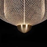 Modern Silver Metal Grid Chandelier Nordic Hanging Lamp for Dining Room and Living Space