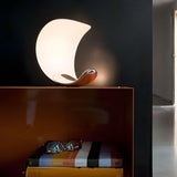 Modern Silver Polished Chrome Curl LED Table Lamp with 3 Step Touch Dimming Control