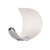 Modern Silver Polished Chrome Curl LED Table Lamp with 3 Step Touch Dimming Control
