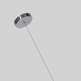 Modern Silver Spherical LED Pendant Light with Chrome Finish and Acrylic Globe