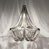 Modern Silver Tassel Aluminum Chain Chandelier Luxury Fringe Pendant Ceiling Fixture