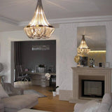 Modern Silver Tassel Aluminum Chain Chandelier Luxury Fringe Pendant Ceiling Fixture