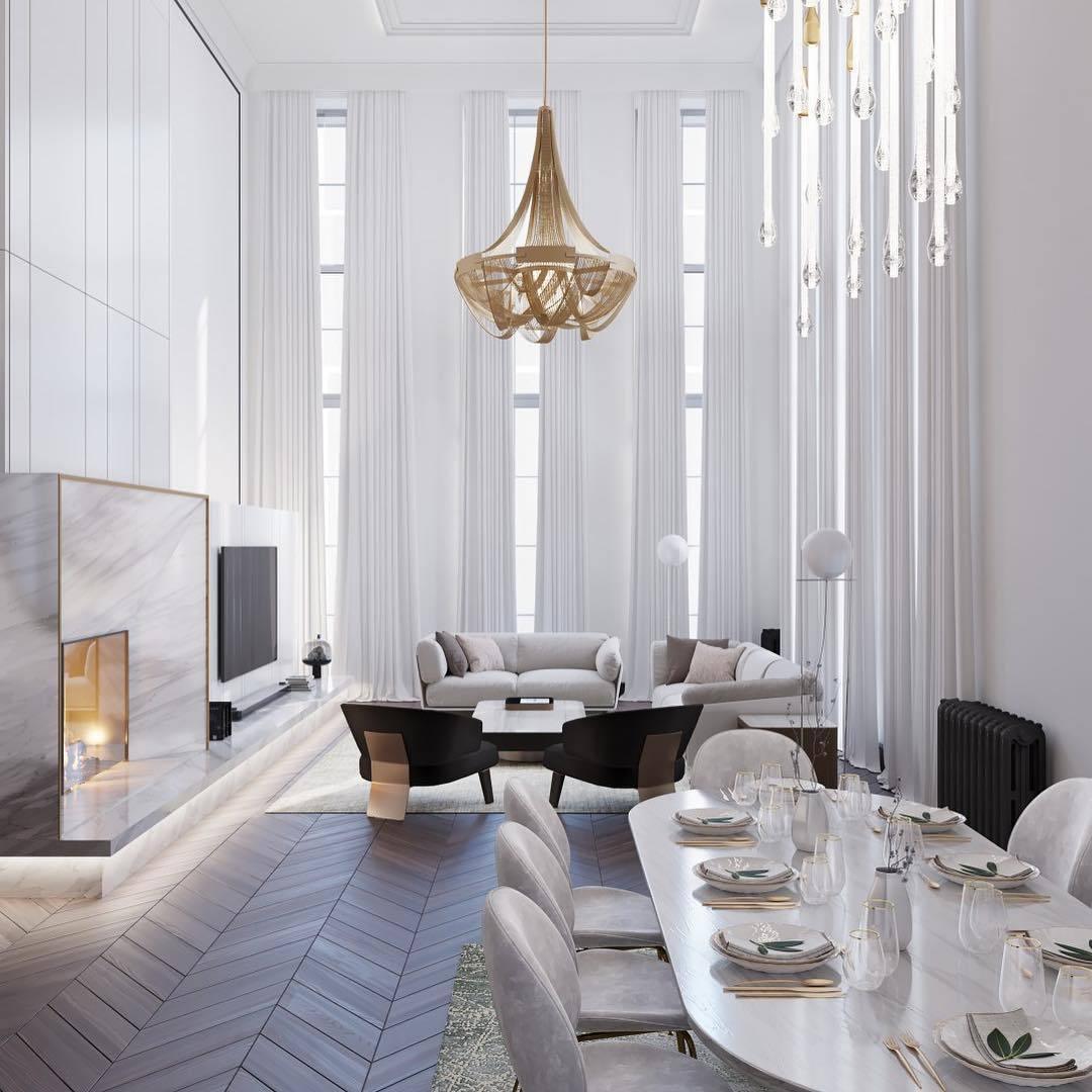 Modern Silver Tassel Aluminum Chain Chandelier Luxury Fringe Pendant Ceiling Fixture
