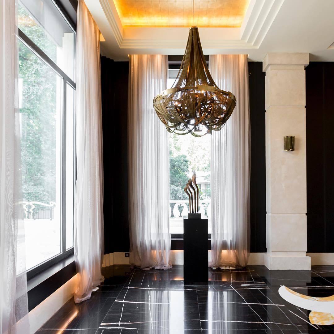 Modern Silver Tassel Aluminum Chain Chandelier Luxury Fringe Pendant Ceiling Fixture