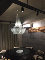 Modern Silver Tassel Aluminum Chain Chandelier Luxury Fringe Pendant Ceiling Fixture