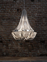Modern Silver Tassel Aluminum Chain Chandelier Luxury Fringe Pendant Ceiling Fixture