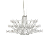 Modern Sky Ballet LED Ring Chandelier Minimalist Stainless Steel and Acrylic Pendant Light Fixture