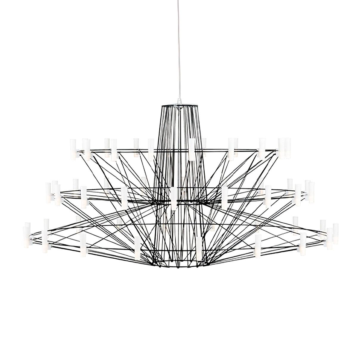 Modern Sky Ballet LED Ring Chandelier Minimalist Stainless Steel and Acrylic Pendant Light Fixture