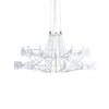 Modern Sky Ballet LED Ring Chandelier Minimalist Stainless Steel and Acrylic Pendant Light Fixture