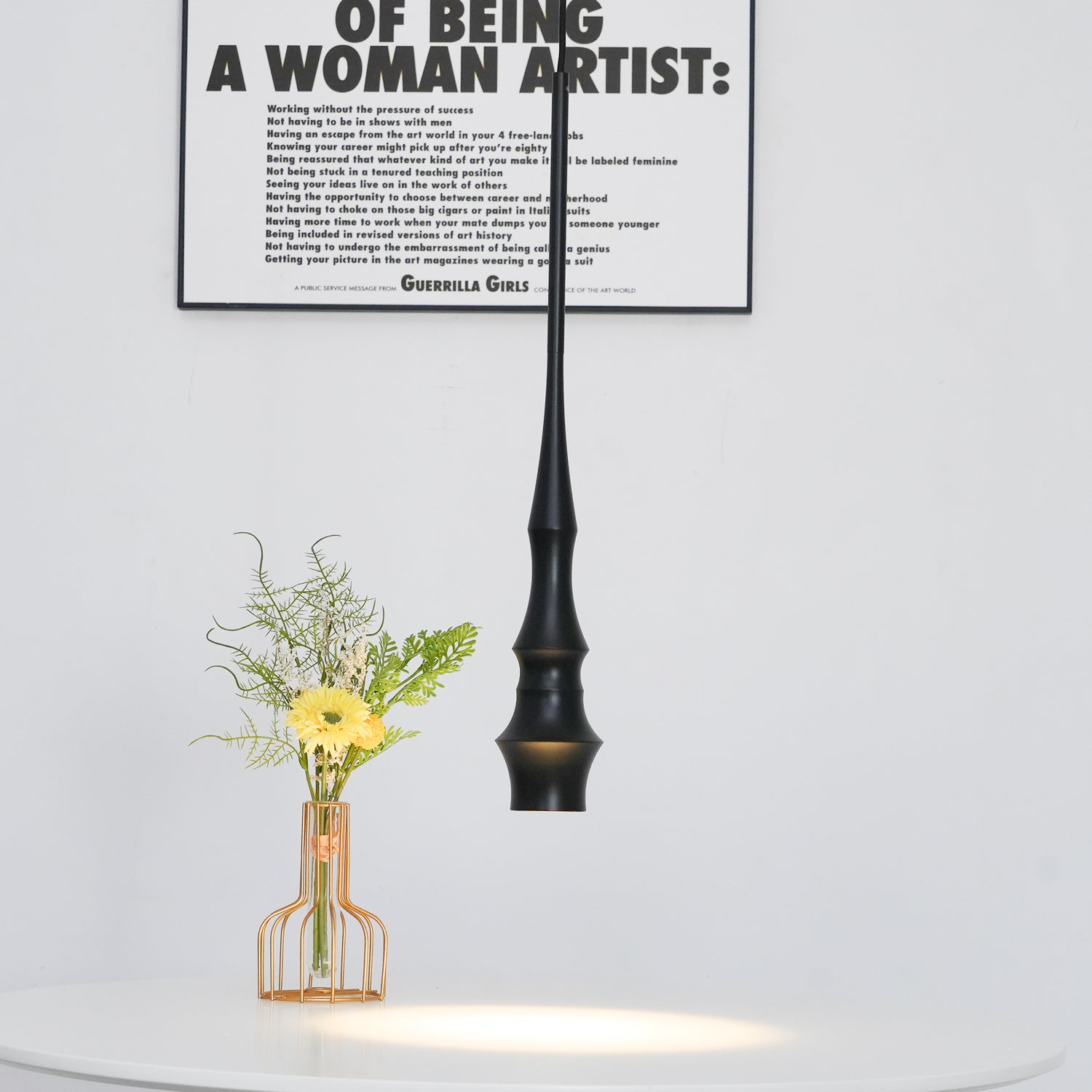Modern Slim Aluminum Pendant Light with Curved Bamboo Design for Kitchen Island Dining Table