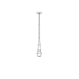 Modern Slim Aluminum Pendant Light with Curved Bamboo Design for Kitchen Island Dining Table